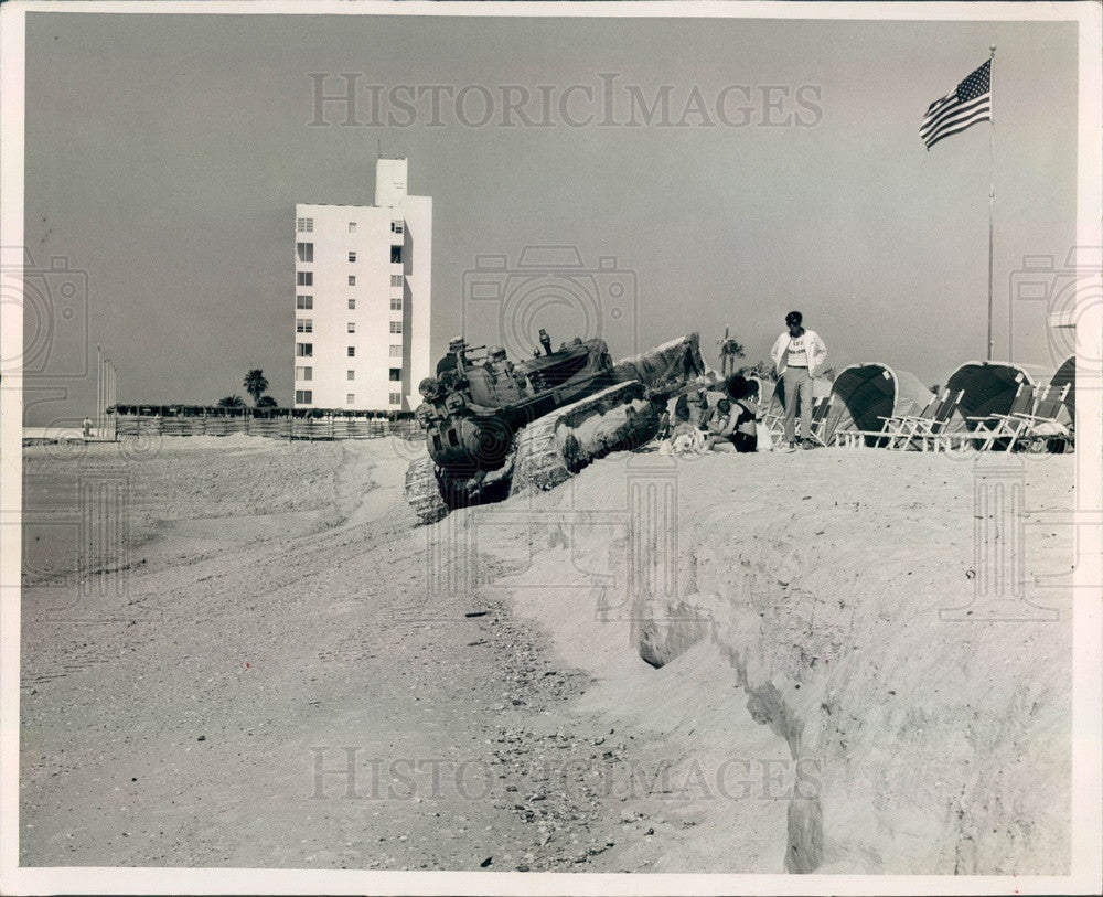 1966 Pinellas County, Florida Upham Park Beach Erosion Repair Press Photo - Historic Images