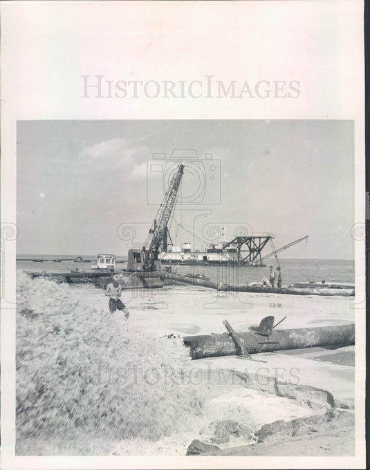 1967 St. Petersburg Florida Blind Pass Dredging Press Photo - Historic Images