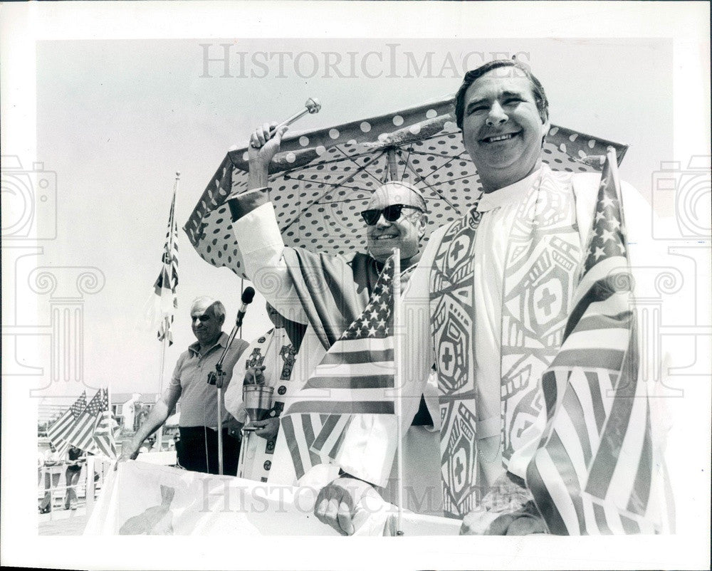 1981 St. Petersburg Florida St Brendan Catholic Church Boat Blessing Press Photo - Historic Images