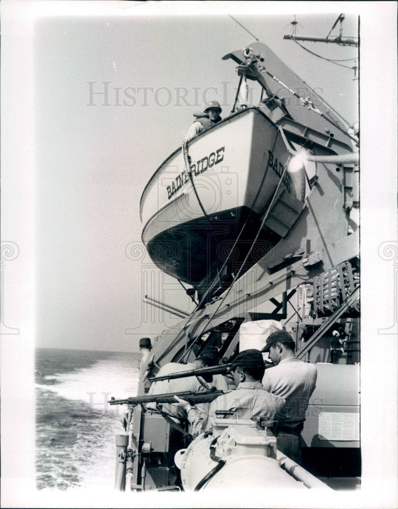 1967 US Navy Nuclear Destroyer Bainbridge Press Photo - Historic Images