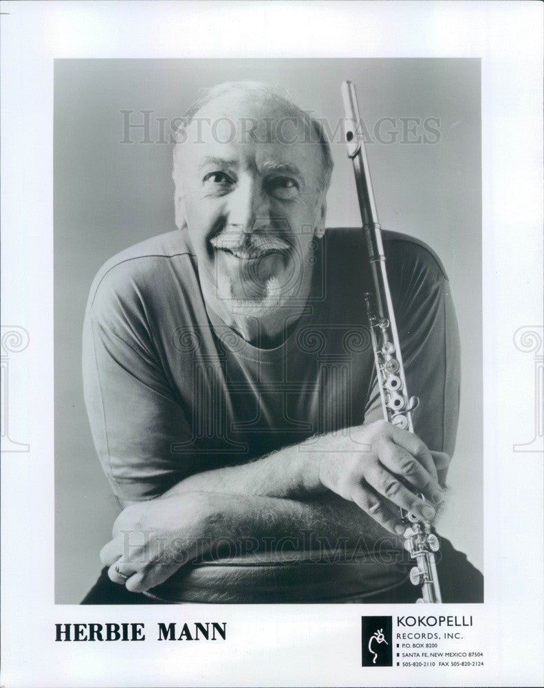 1995 Jazz Musician, Flutist Herbie Mann Press Photo - Historic Images