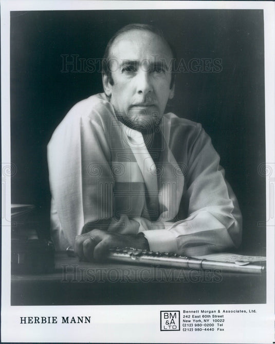 1991 Jazz Musician, Flutist Herbie Mann Press Photo - Historic Images