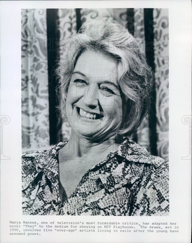 1970 Novelist Marya Mannes Press Photo - Historic Images