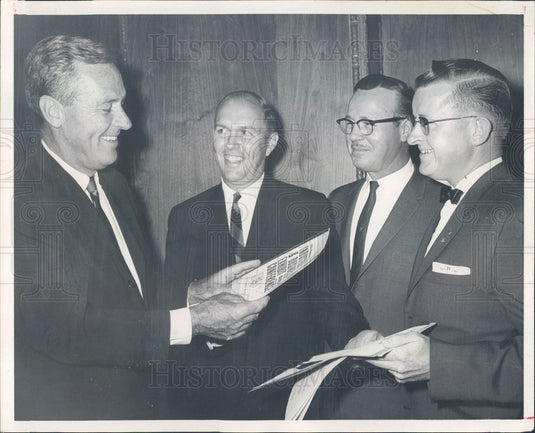 1966 Denver, CO Industrial Expo Pres Dick Haughton & Gov John Love Press Photo - Historic Images