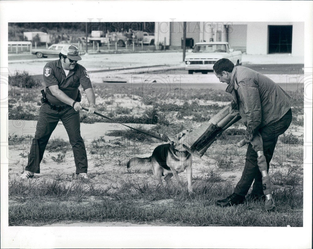 1982 Pasco County, Florida Police Dept K-9 Training Press Photo - Historic Images