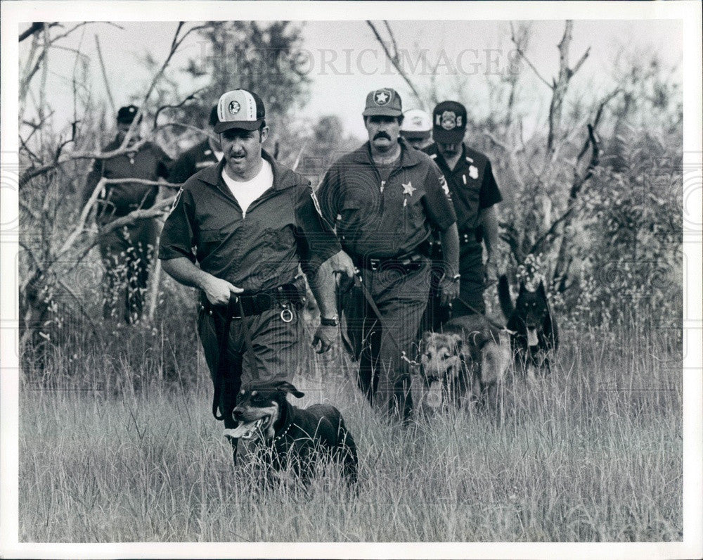 1982 Pasco County, Florida Police Dept K-9 Training Press Photo - Historic Images