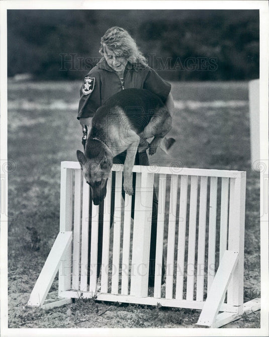 1982 Pasco County, Florida Police Dept K-9 Training Press Photo - Historic Images