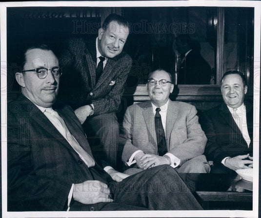 1960 Champion Spark Plug Execs, Owens, Gilbert, Leighty, Davis Press Photo - Historic Images