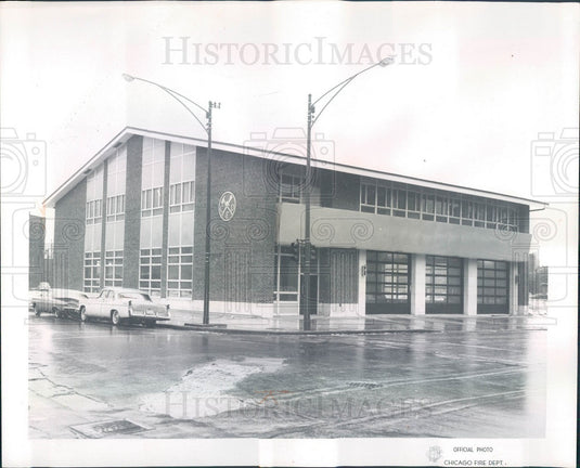 1960 Chicago, Illinois Fire Station at Division Press Photo - Historic Images