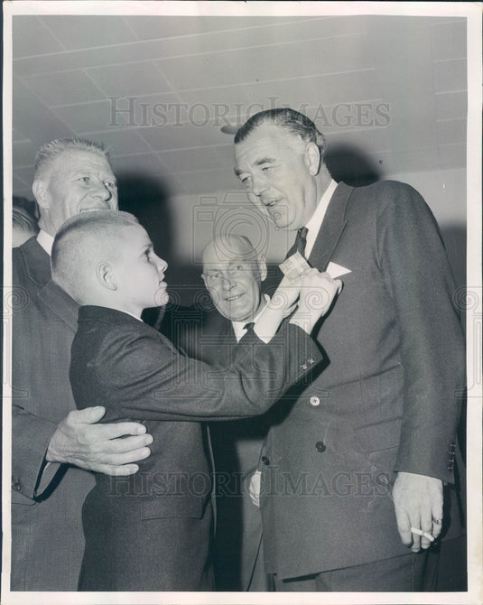 1963 Sweden Prince Bertil at Chicago O'Hare Airport Press Photo - Historic Images