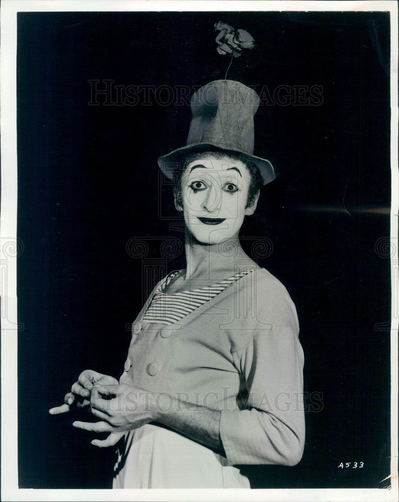 1966 Mime Marcel Marceau Press Photo - Historic Images