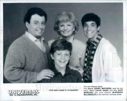 Undated Actors Jerry Mathers/Kipp Marcus/Barbara Billingsley Press Photo - Historic Images