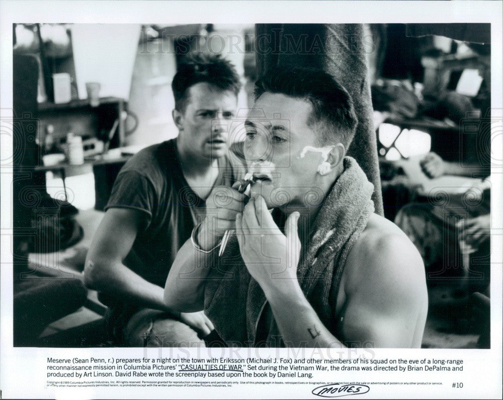 1989 Hollywood Actors Sean Penn &amp; Michael J Fox Press Photo - Historic Images