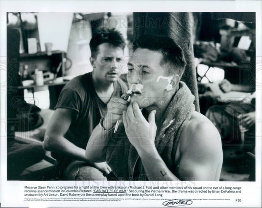 1989 Hollywood Actors Sean Penn & Michael J Fox Press Photo - Historic Images