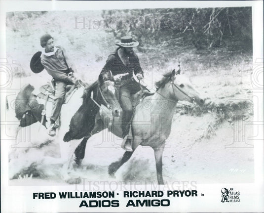 1976 Hollywood Actors Richard Pryor & Fred Williamson Press Photo - Historic Images