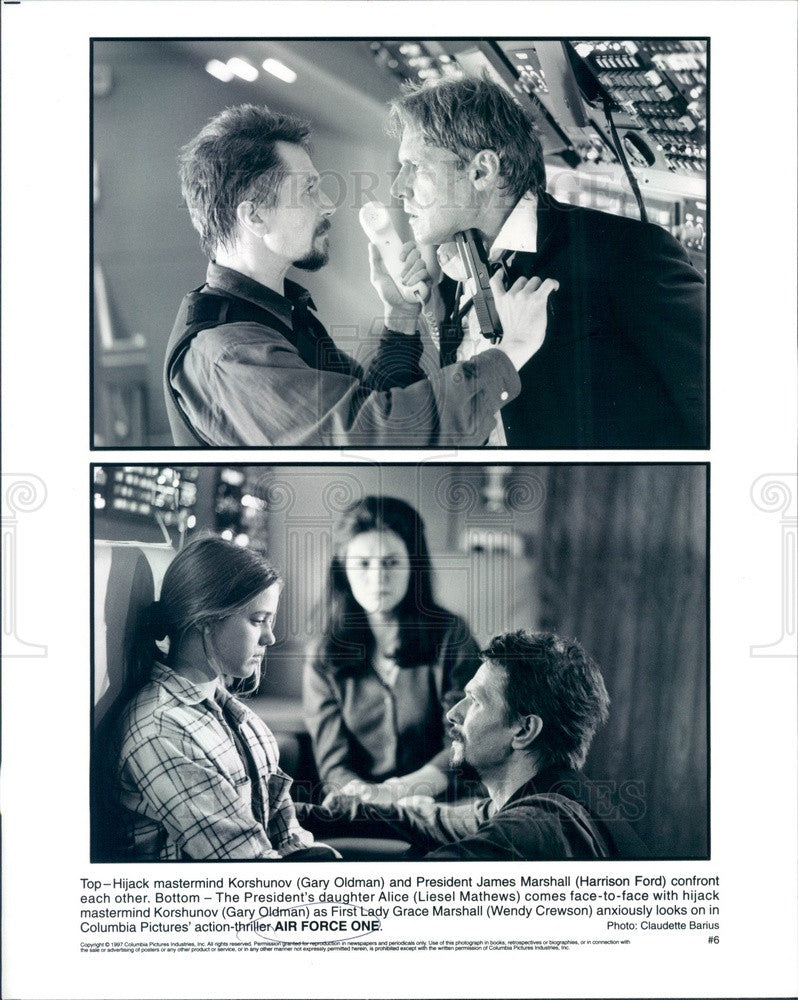 1997 Hollywood Actors Harrison Ford/Gary Oldman/Wendy Crewson Press Photo - Historic Images