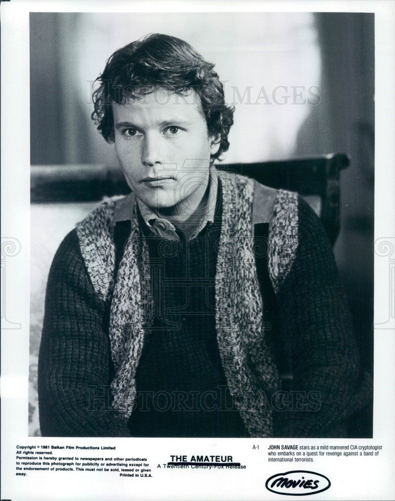 1981 Hollywood Actor John Savage Press Photo - Historic Images