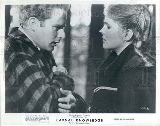 1971 Hollywood Actors Art Garfunkel & Candice Bergen Press Photo - Historic Images