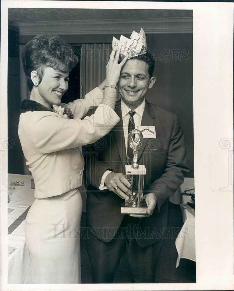 1966 Florida Suncoast Jr Women&#39;s Club Pres Rae Pistone &amp; Husband Press Photo - Historic Images