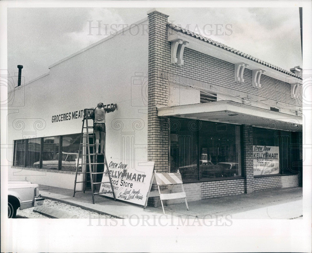 1978 St. Petersburg Florida Kelly Mart Grocery Press Photo - Historic Images