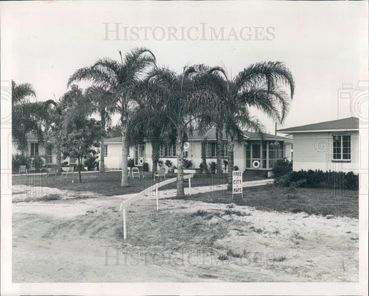 1960 St. Petersburg Florida King's Rest Motel Press Photo - Historic Images