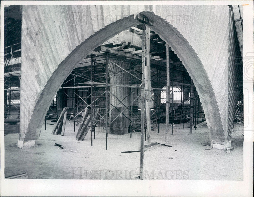1969 St. Petersburg FL Pinellas County Judicial Bldg Construction Press Photo - Historic Images