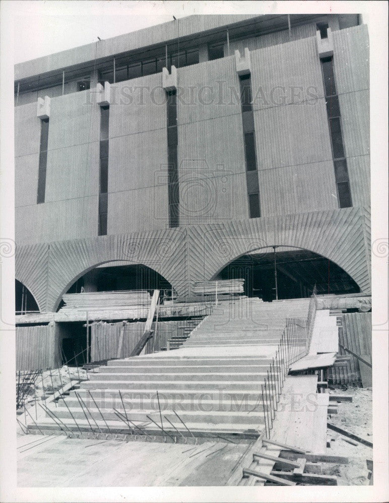 1970 St. Petersburg FL Pinellas County Judicial Bldg Construction Press Photo - Historic Images