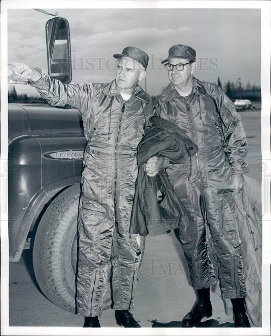 1964 Colorado Catholic Chaplains Lt Col Edward Leyden & Hiester Press Photo - Historic Images