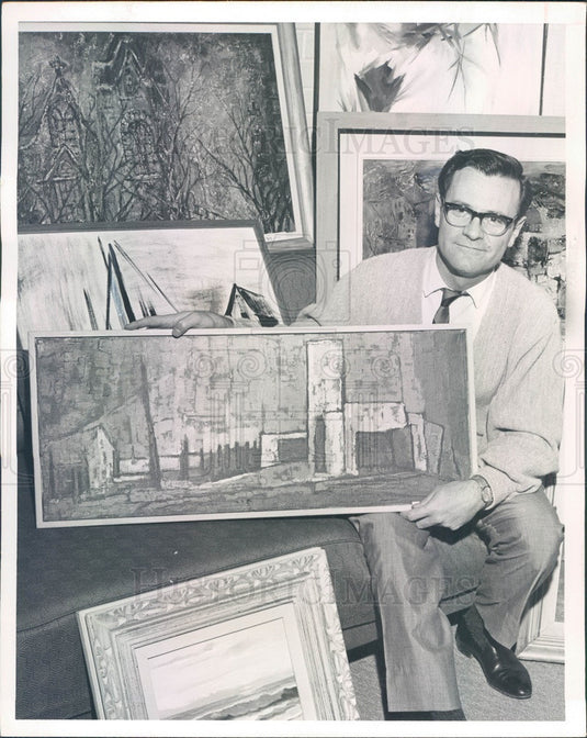 1965 American Art for Indians Leader Jerry Liddiard Press Photo - Historic Images