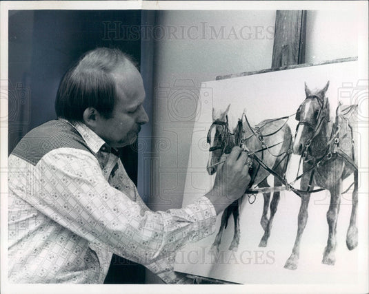 1976 Lakewood, Colorado Artist Ray Knuab Press Photo - Historic Images