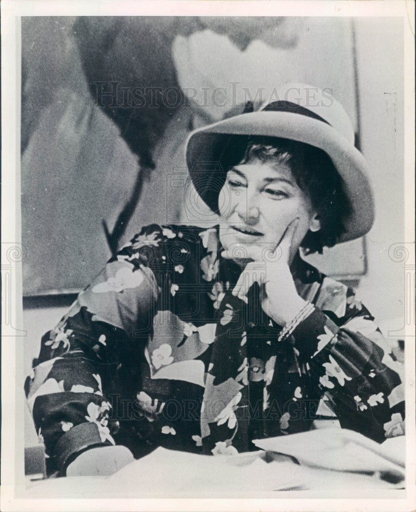 1974 New York Congresswoman Bella Abzug, Women&#39;s Movement Leader Press Photo - Historic Images