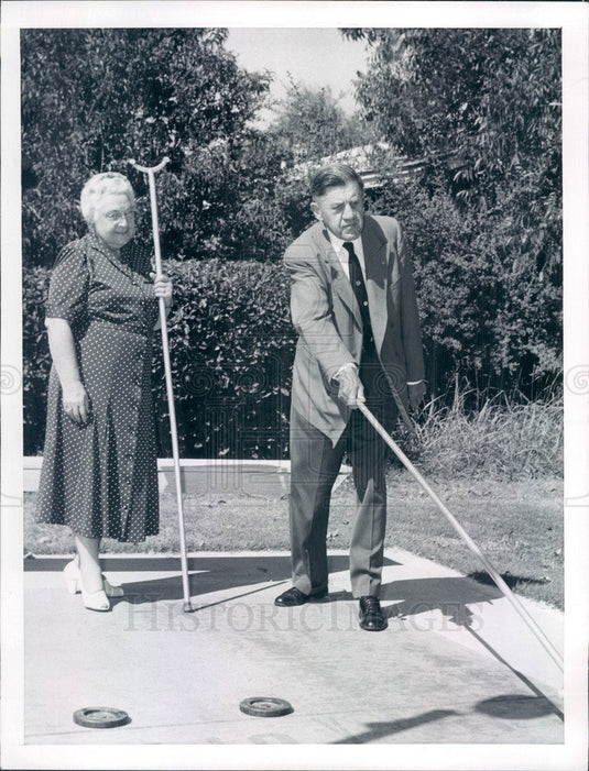 1955 Denver, Colorado State Supreme Court Judge FJ Knauss & Wife Press Photo - Historic Images