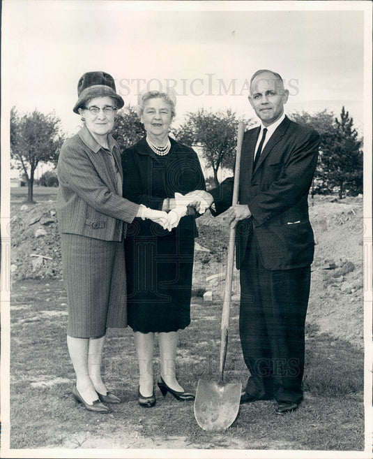 1961 Denver, Colorado Women's College Dunton Hall Groundbreaking Press Photo - Historic Images
