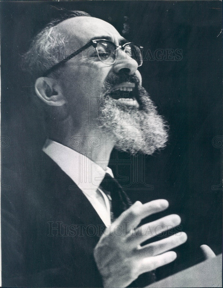 1966 Philosopher &amp; Theologian Dr. Abraham Kaplan Press Photo - Historic Images