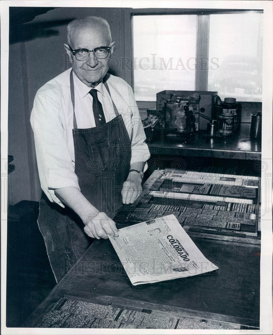1969 Colorado Publisher Frank Mancini Press Photo - Historic Images