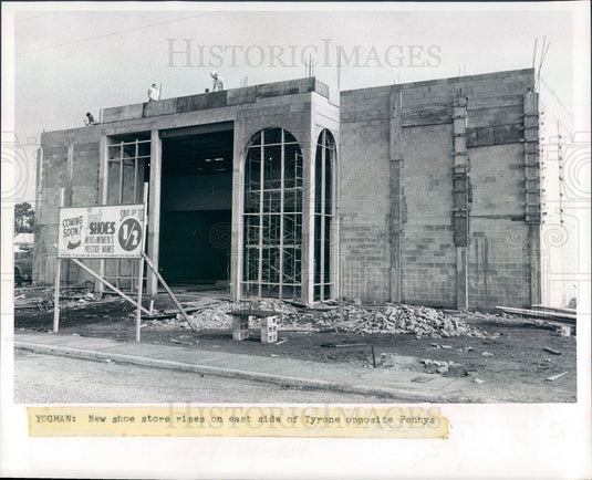 1973 St. Petersburg Florida Just Shoes Construction Press Photo - Historic Images