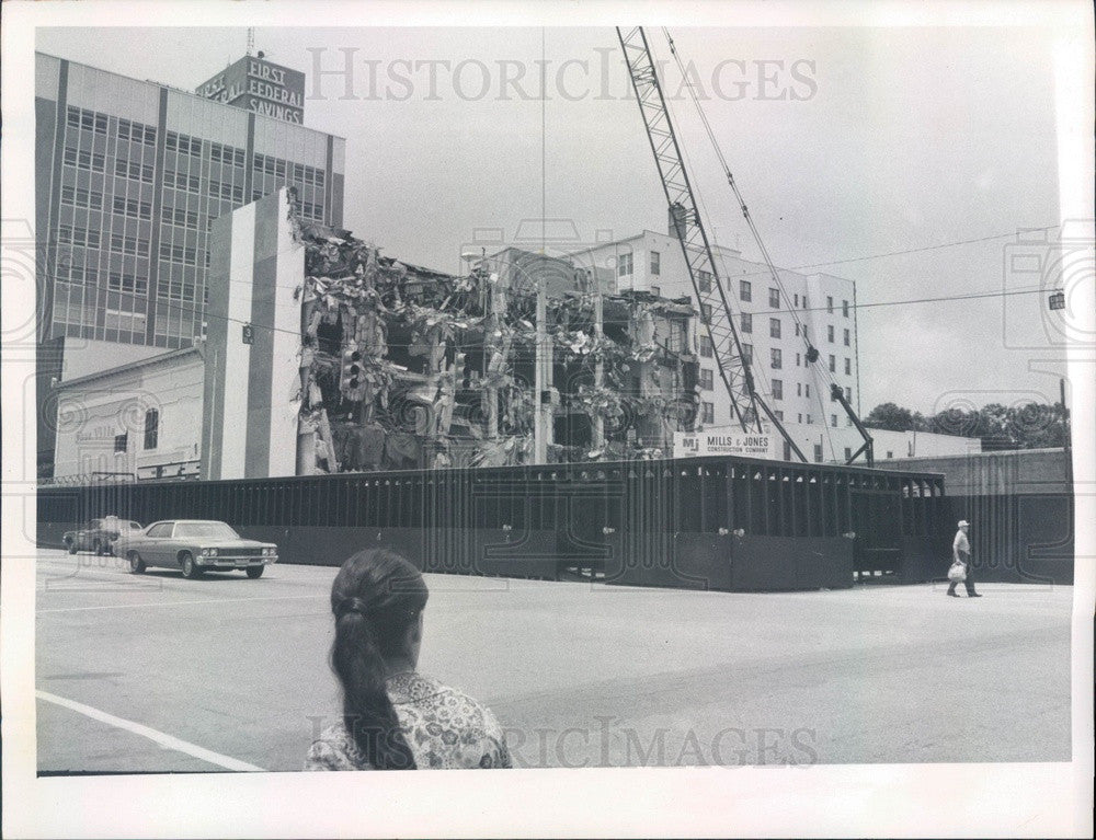 1971 St. Petersburg Florida Joseph&#39;s Department Store Demolition Press Photo - Historic Images