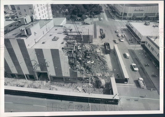 1971 St. Petersburg Florida Joseph's Department Store Demolition Press Photo - Historic Images