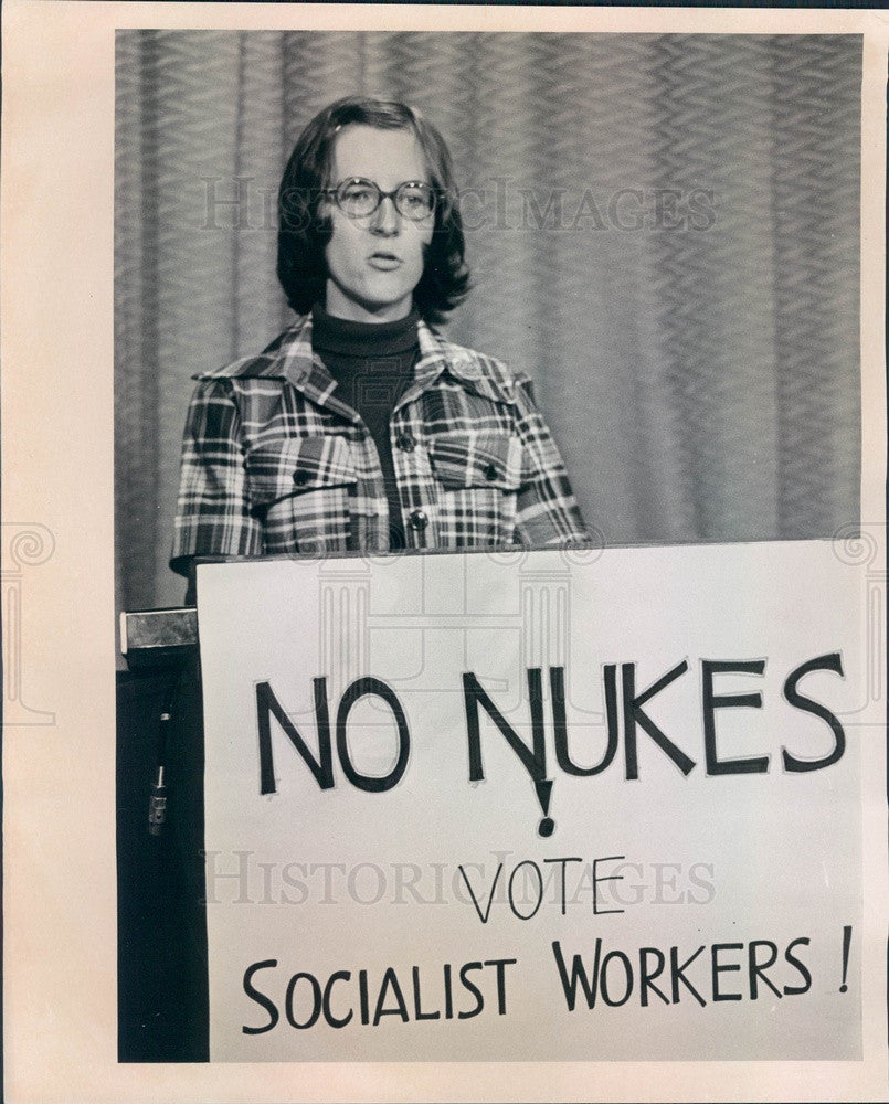 1978 Socialist Sue Adley Press Photo - Historic Images