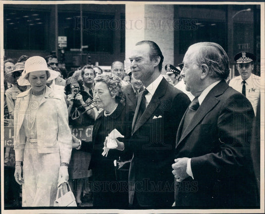 1976 Luxembourg Grand Duke Prince Jean & Grand Duchess Josephine Press Photo - Historic Images