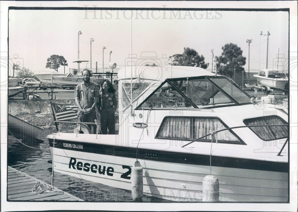 1980 St. Petersburg Florida Eckerd College Search and Rescue Team Press Photo - Historic Images