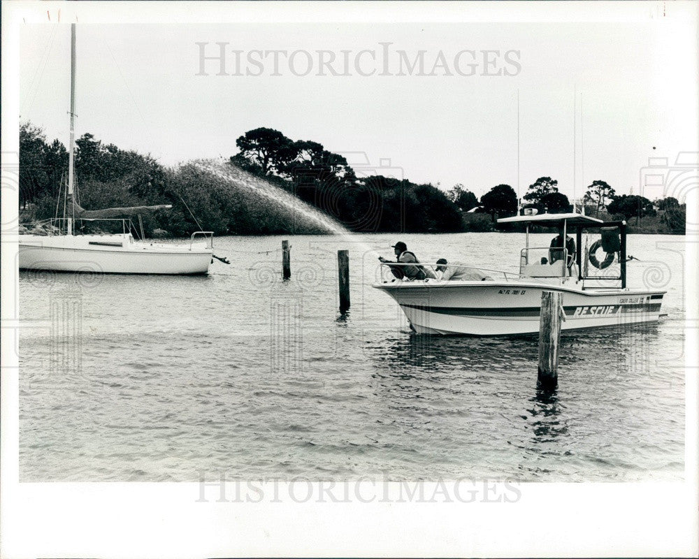 1985 St. Petersburg Florida Eckerd College Search and Rescue Team Press Photo - Historic Images