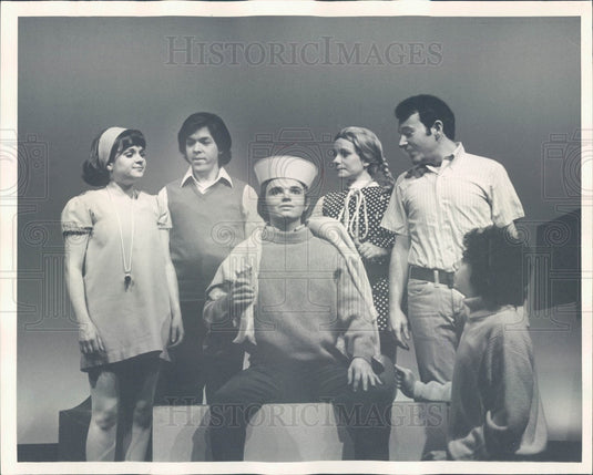1971 Actor David Aaron as Charlie Brown & Peanuts Cast Press Photo - Historic Images