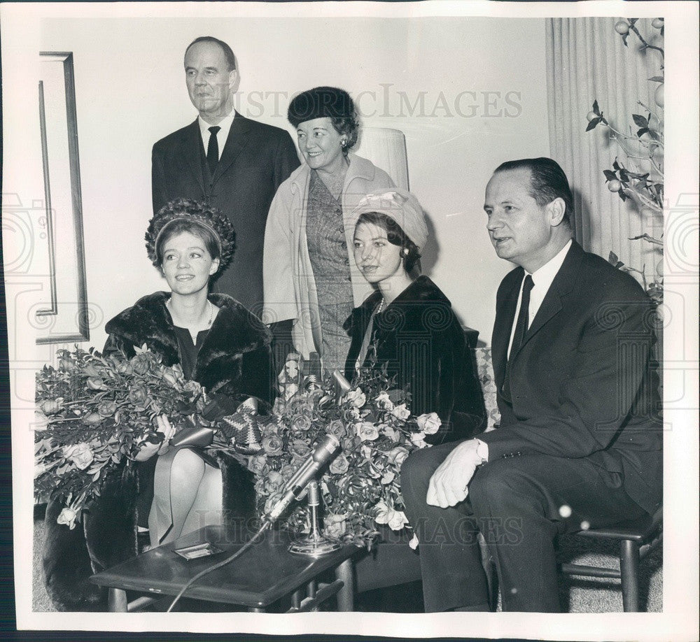 1960 Sweden Royal Family, Princess Birgitta, Princess Desiree Press Photo - Historic Images