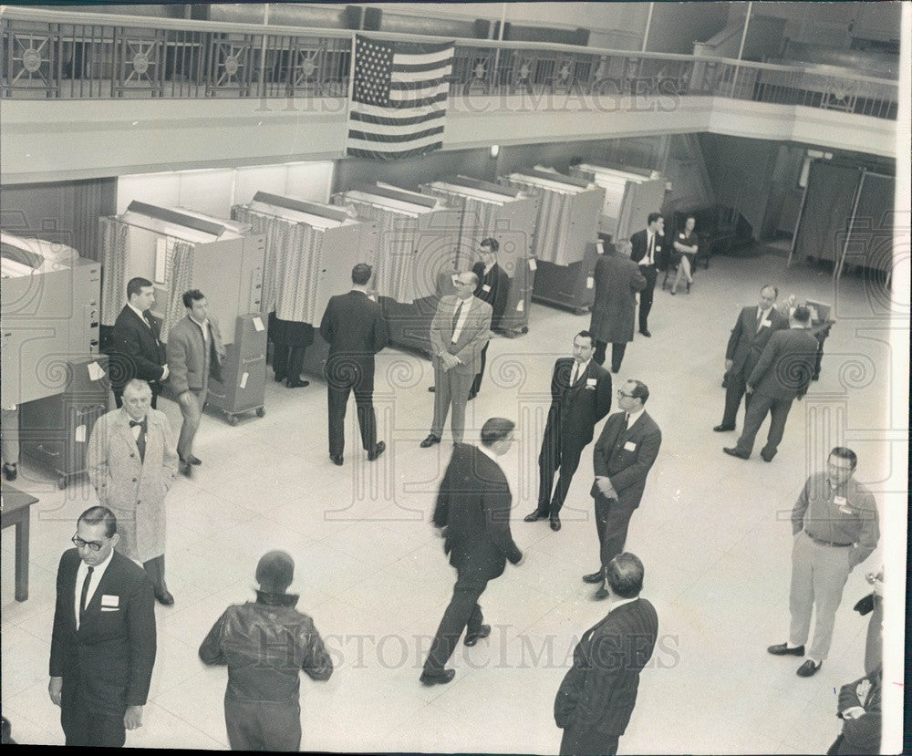 1965 Chicago Federation of Musicians, Musicians Hall Voting Booths Press Photo - Historic Images