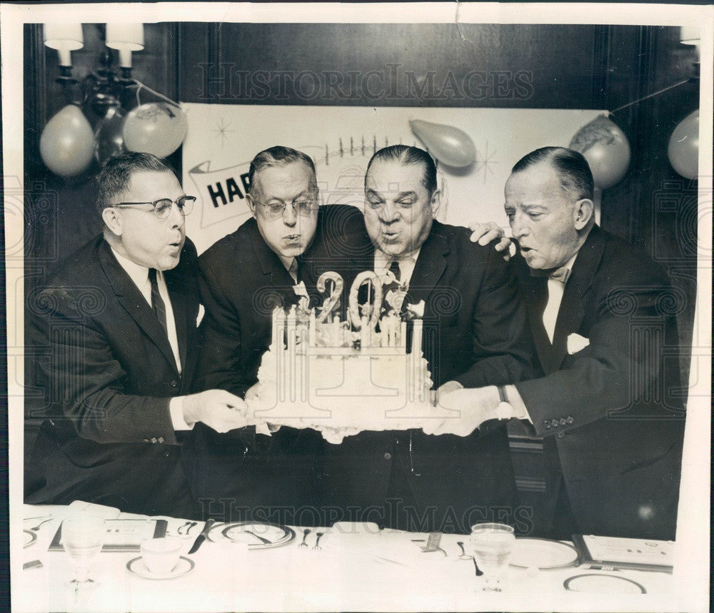 1963 Chicago Convention Bureau 20th Anniversary Press Photo - Historic Images