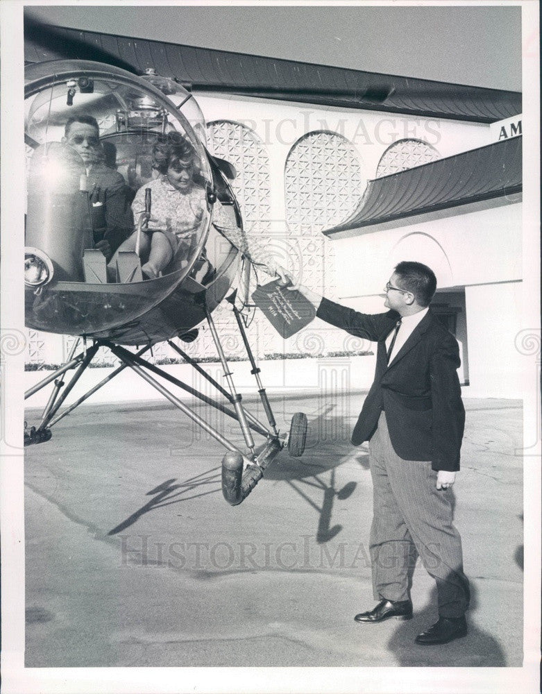 1964 Florida Flight of St. Petersburg Helicopter Press Photo - Historic Images