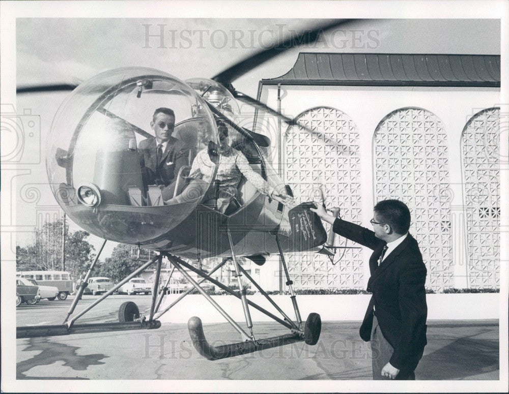 1964 Florida Flight of St. Petersburg Helicopter Press Photo - Historic Images