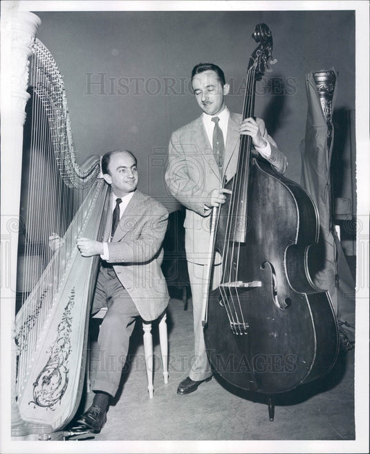 1957 Detroit Symphony Musicians Aristed Wurtzler & Bela Wurtzler Press Photo - Historic Images