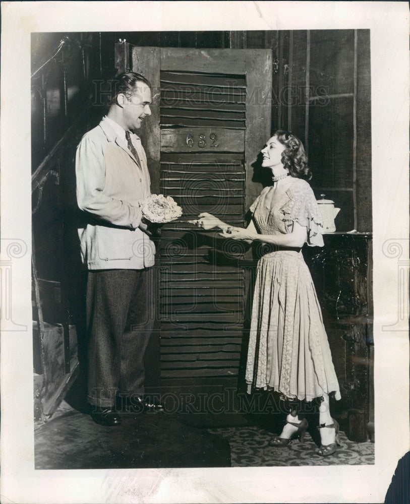 1951 Actors Harry Kersey &amp; Barbara McCoy Press Photo - Historic Images